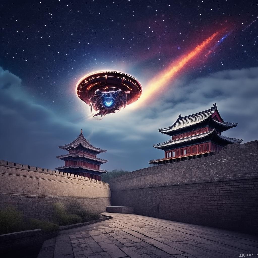 西安城墙UFO真相：火箭发射尾迹引发热议